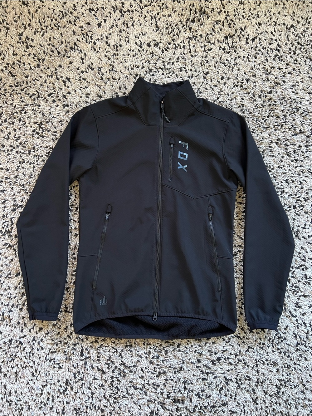 Fox Racing Ranger Fire Jacket Black Mountain Biking Activewear Zip Men’s Large